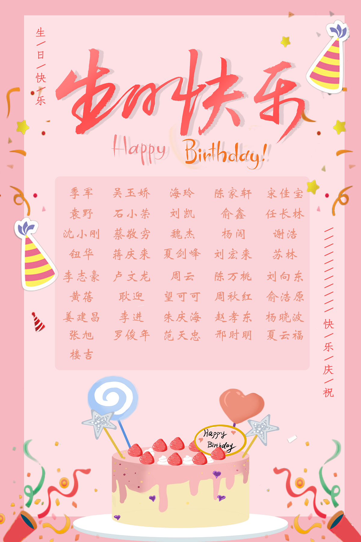 【生日祝?！抗ё?月生日的員工生日快樂！