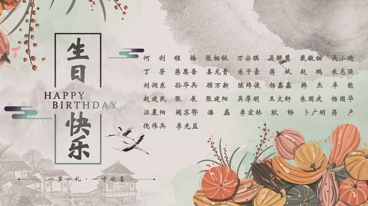 【生日祝?！抗ё?0月生日的員工生日快樂！