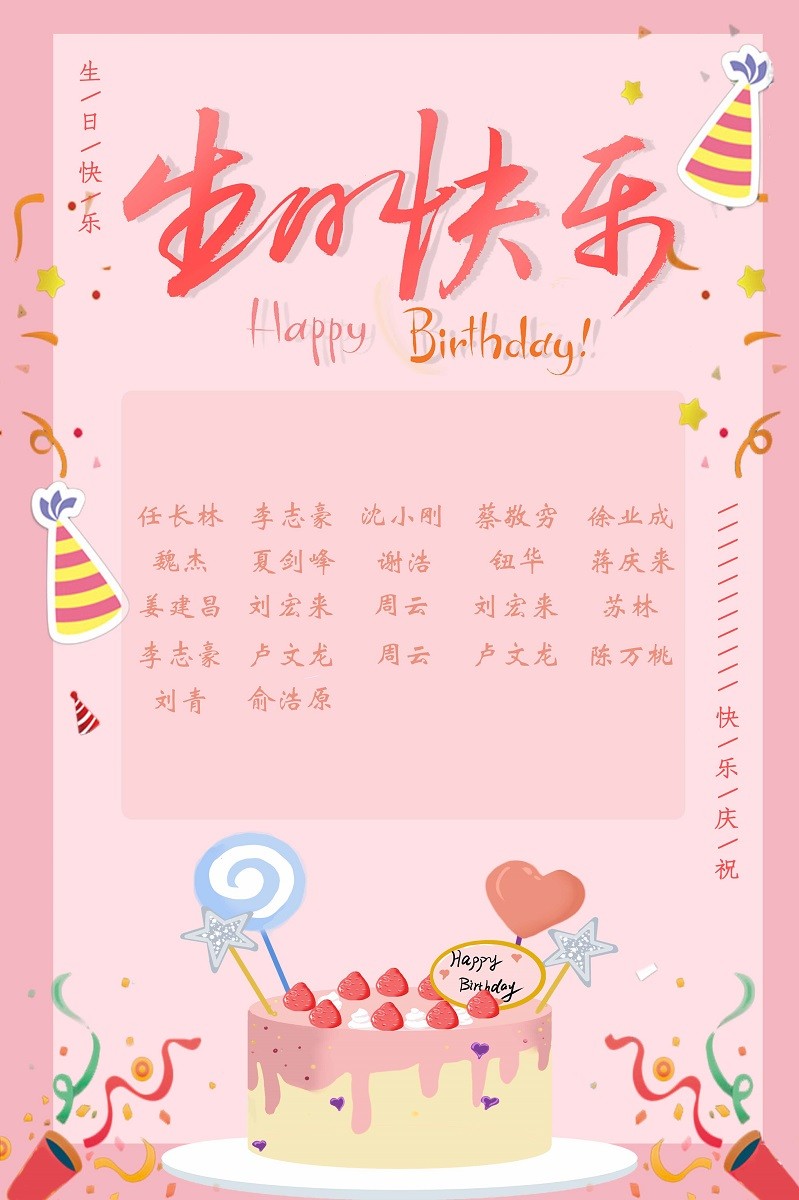 【生日祝?！抗ё?8月生日的員工生日快樂！